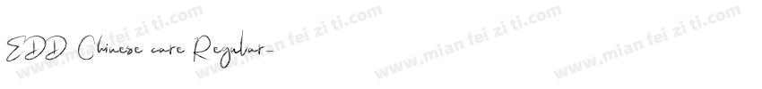 EDD Chinese care Regular字体转换